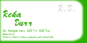 reka durr business card